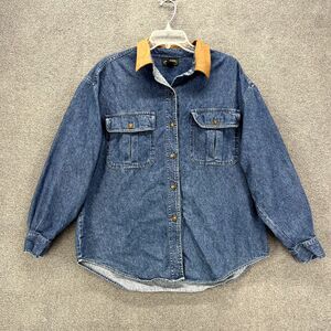 Vintage CHARTER CLUB Jacket Size 12 Blue‎ Denim Shacket by Jame Justin